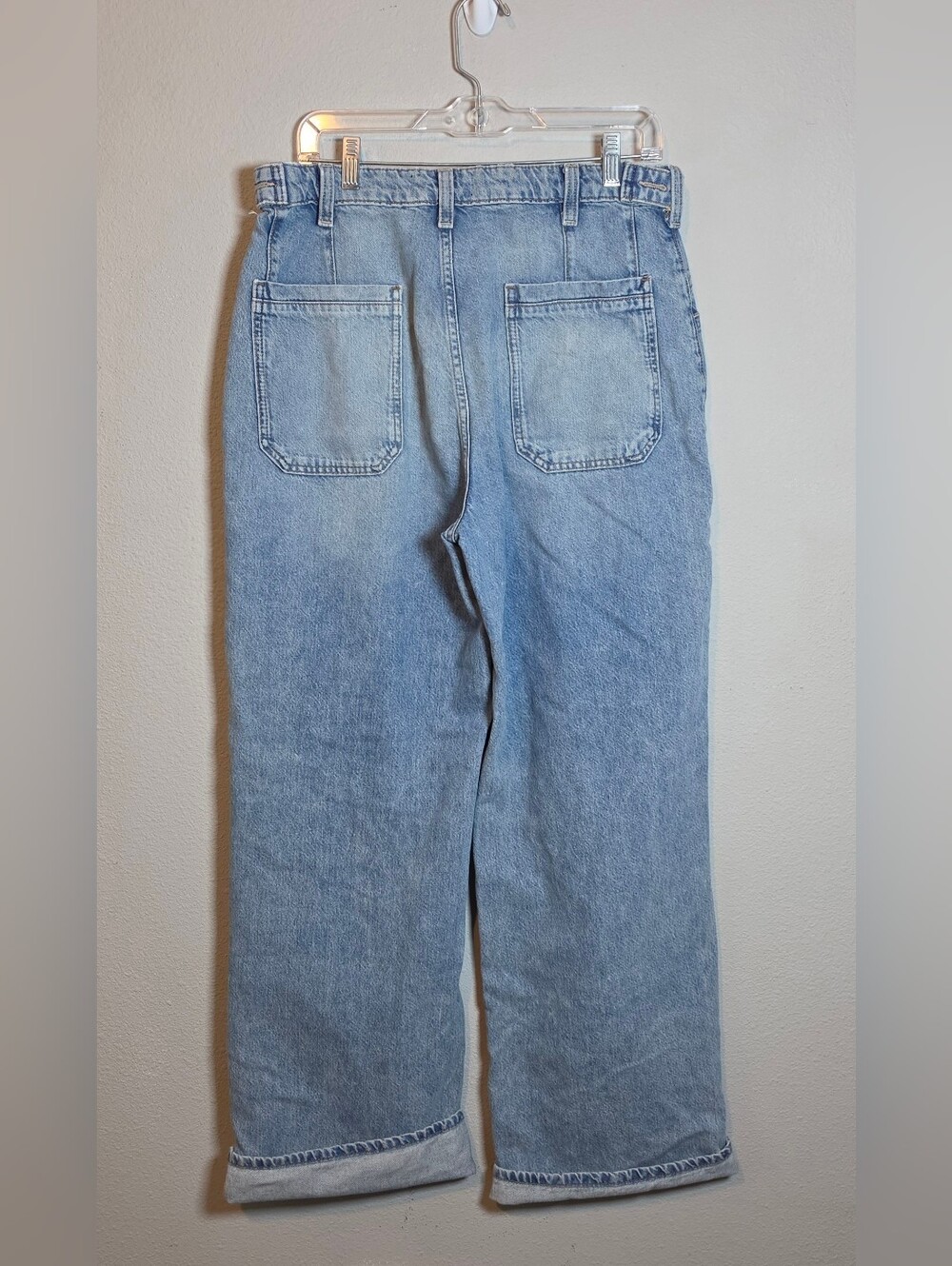 Free People We The Free Palmer Cuffed Jeans 29 Light Wash Relaxed Boyfriend - Picture 6 of 10